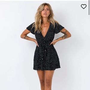 Princess Polly - Bobbie Polka Dot Mini Dress 🖤